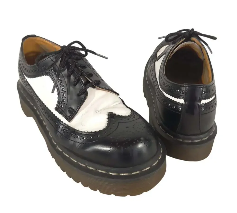 Dr. Martens 3989 Bex Wingtip Brogue Shoe US M7 W9 EU 39 Mens Black White $170